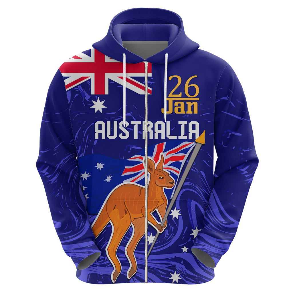 Proud To Be Australia Day Hoodie Kangaroo with Flag Color LT9 - Vibe Hoodie Shop