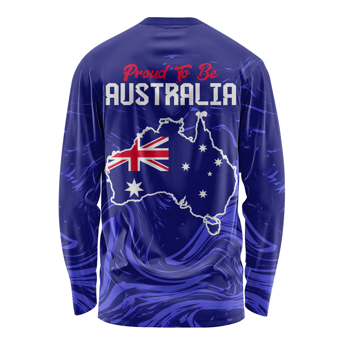 Proud To Be Australia Day Long Sleeve Shirt Kangaroo with Flag Color - Vibe Hoodie Shop