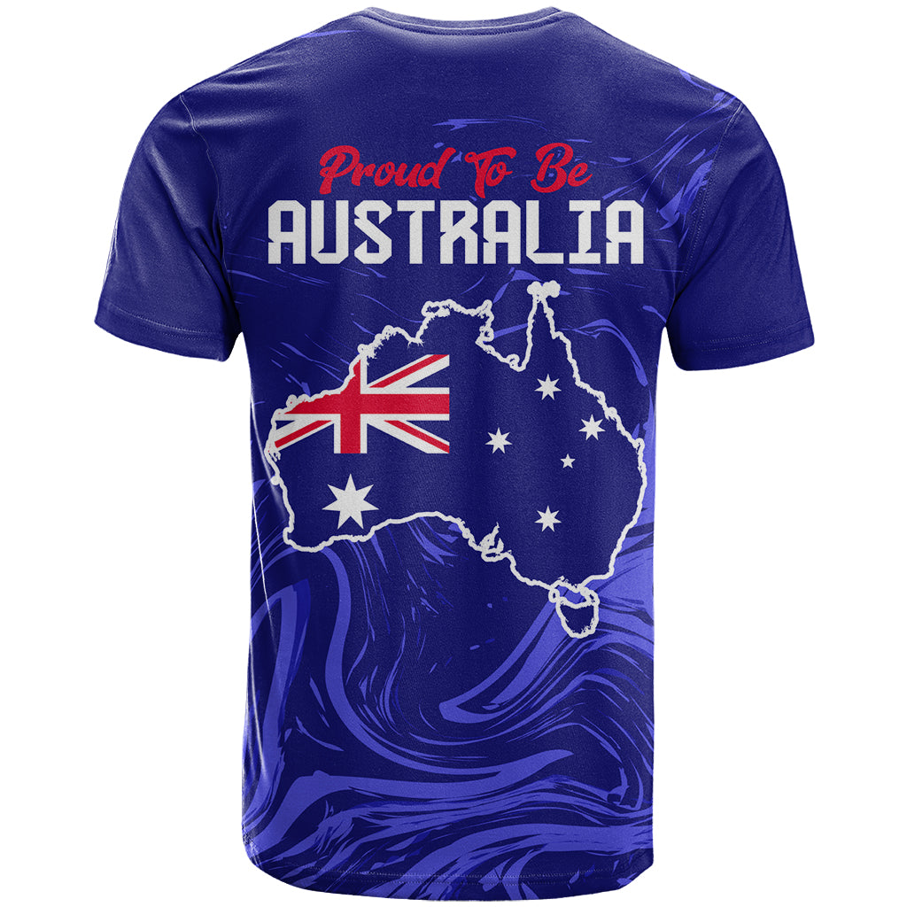 Proud To Be Australia Day T Shirt Kangaroo with Flag Color LT9 - Vibe Hoodie Shop