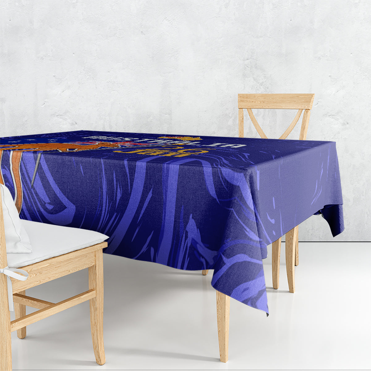 Proud To Be Australia Day Tablecloth Kangaroo with Flag Color