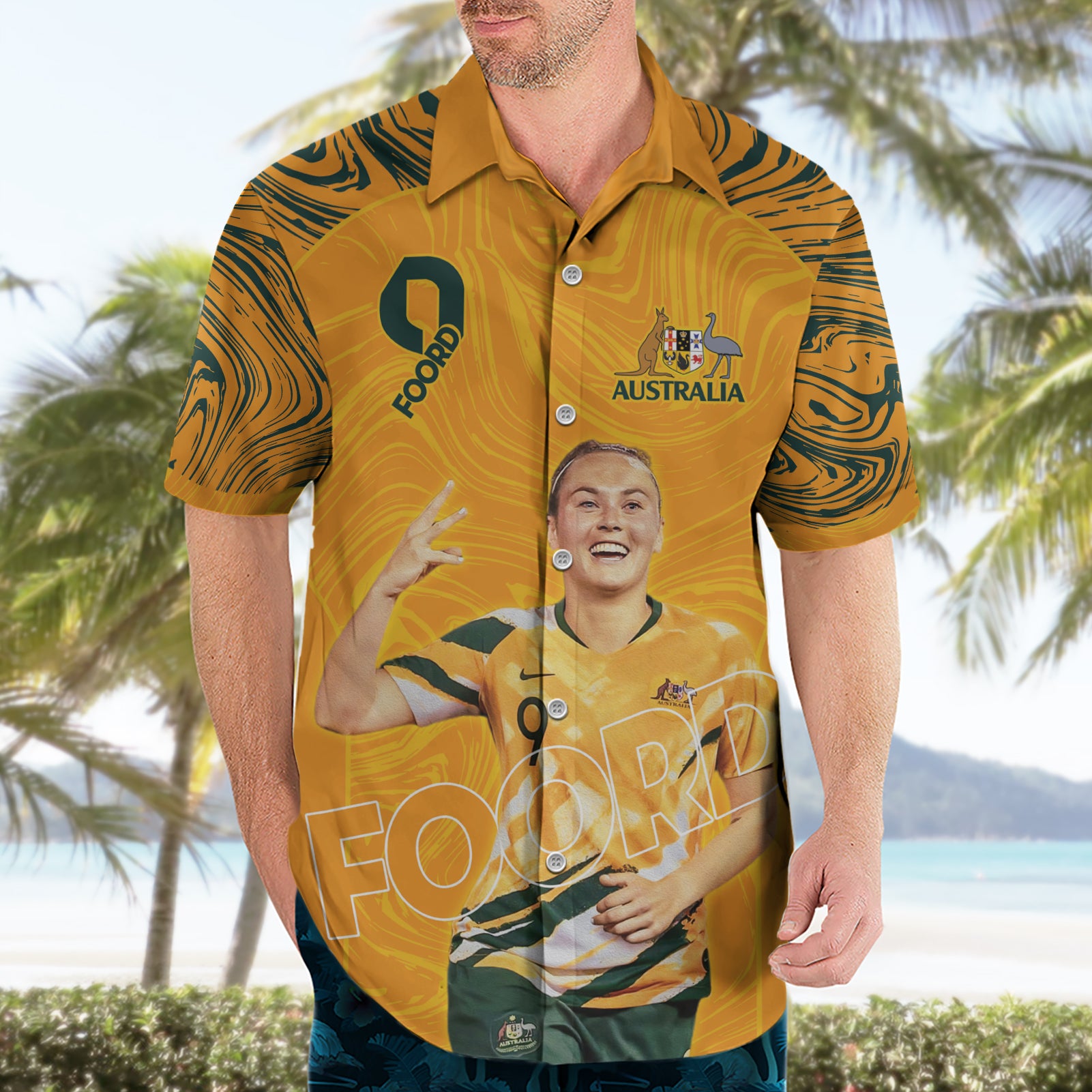 Caitlin Foord Australia Matildas Hawaiian Shirt - Vibe Hoodie Shop