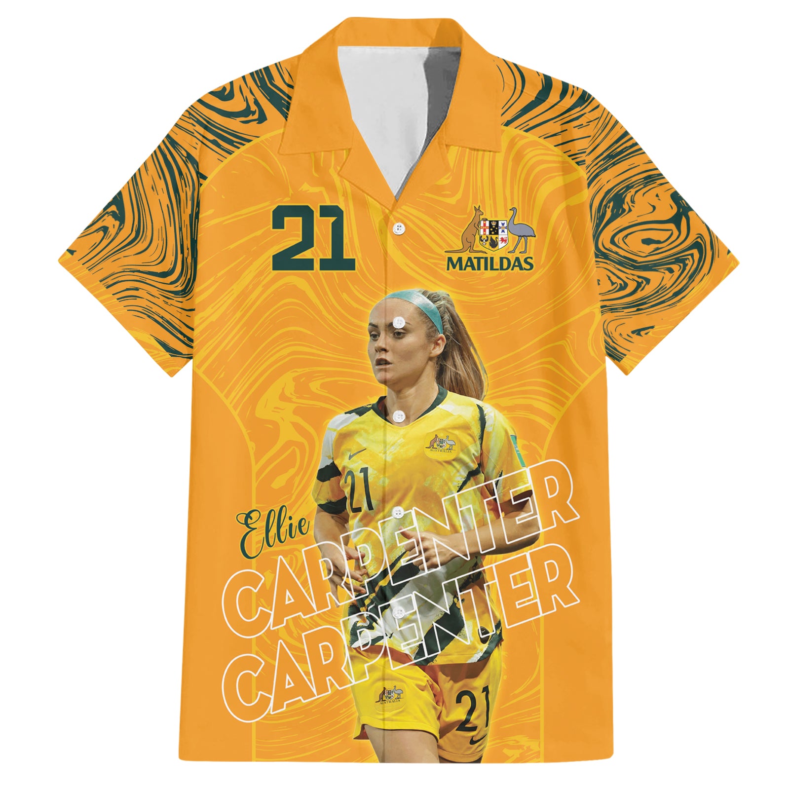 Ellie Carpenter Australian Matildas Hawaiian Shirt - Vibe Hoodie Shop