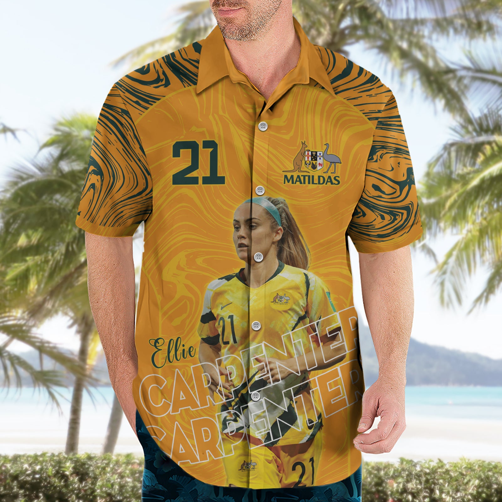 Ellie Carpenter Australian Matildas Hawaiian Shirt - Vibe Hoodie Shop