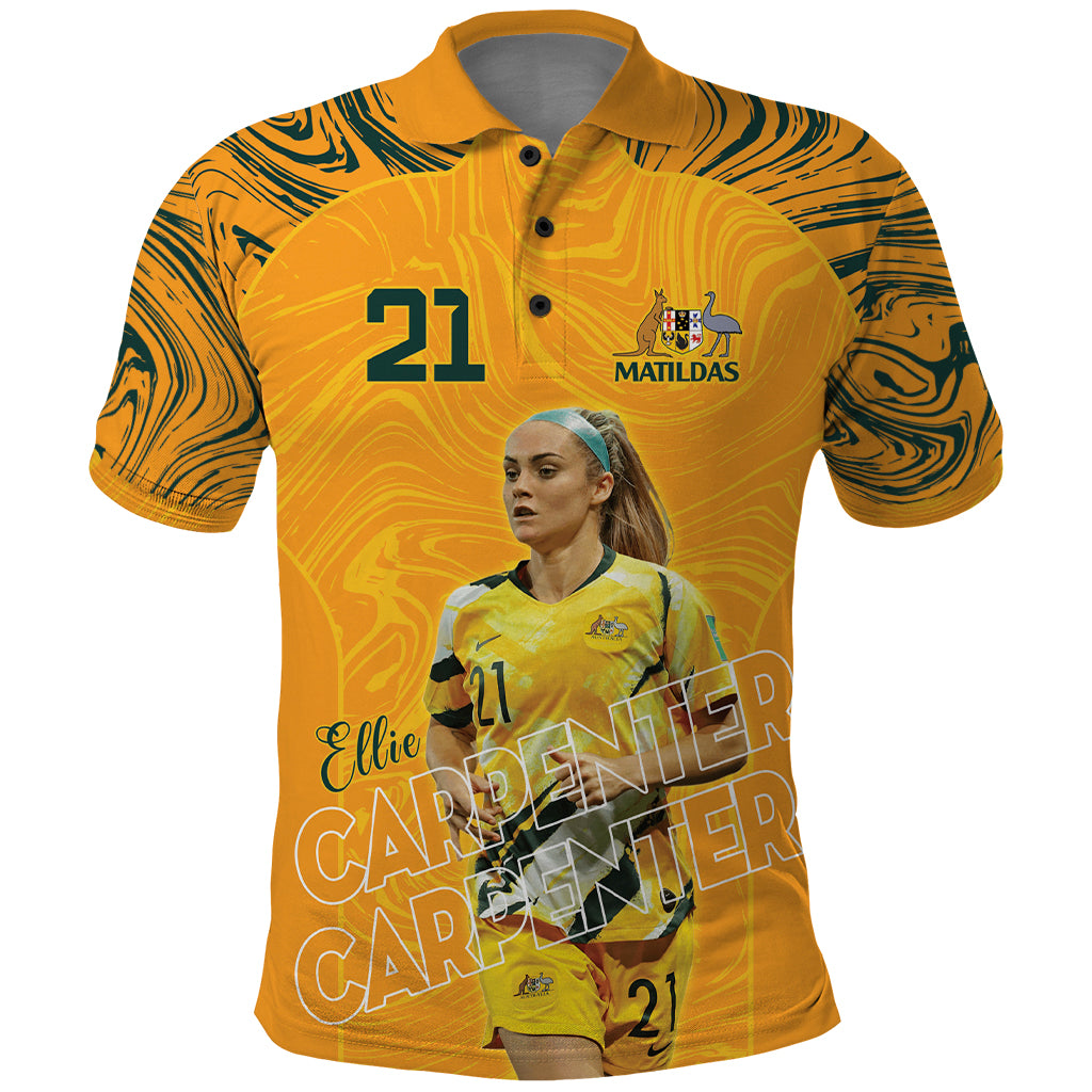 Ellie Carpenter Australian Matildas Polo Shirt LT9 - Vibe Hoodie Shop