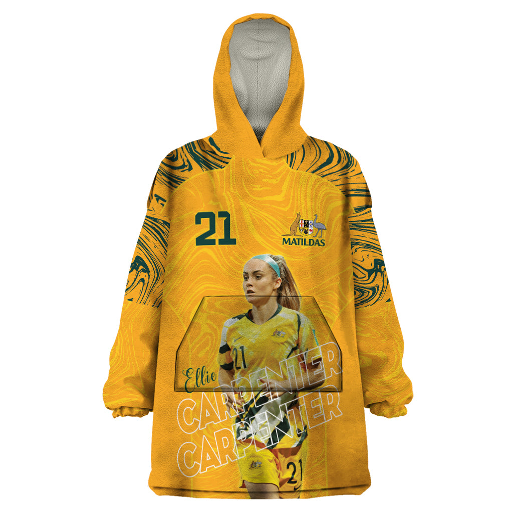 Ellie Carpenter Australian Matildas Wearable Blanket Hoodie - Vibe Hoodie Shop