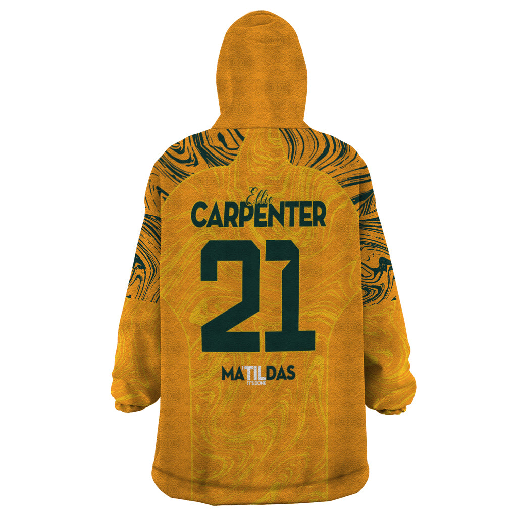 Ellie Carpenter Australian Matildas Wearable Blanket Hoodie - Vibe Hoodie Shop