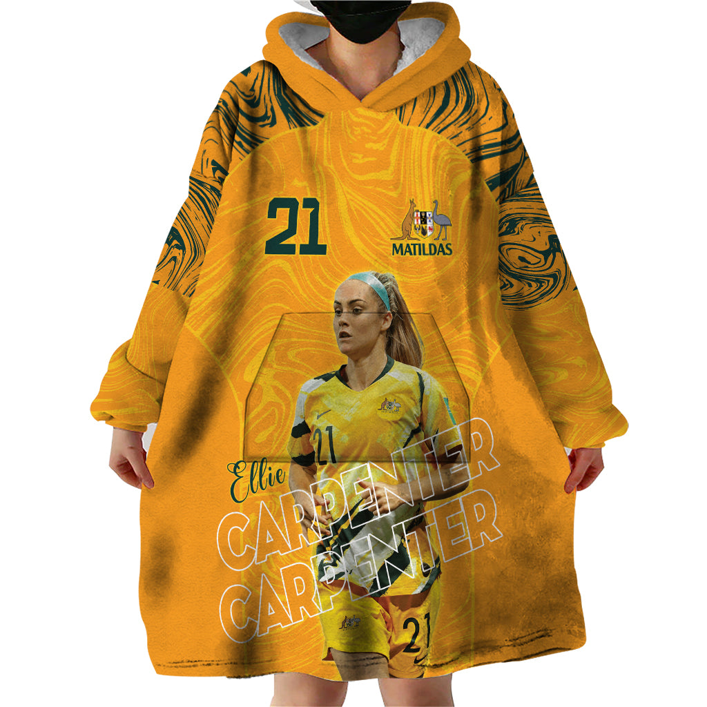 Ellie Carpenter Australian Matildas Wearable Blanket Hoodie - Vibe Hoodie Shop