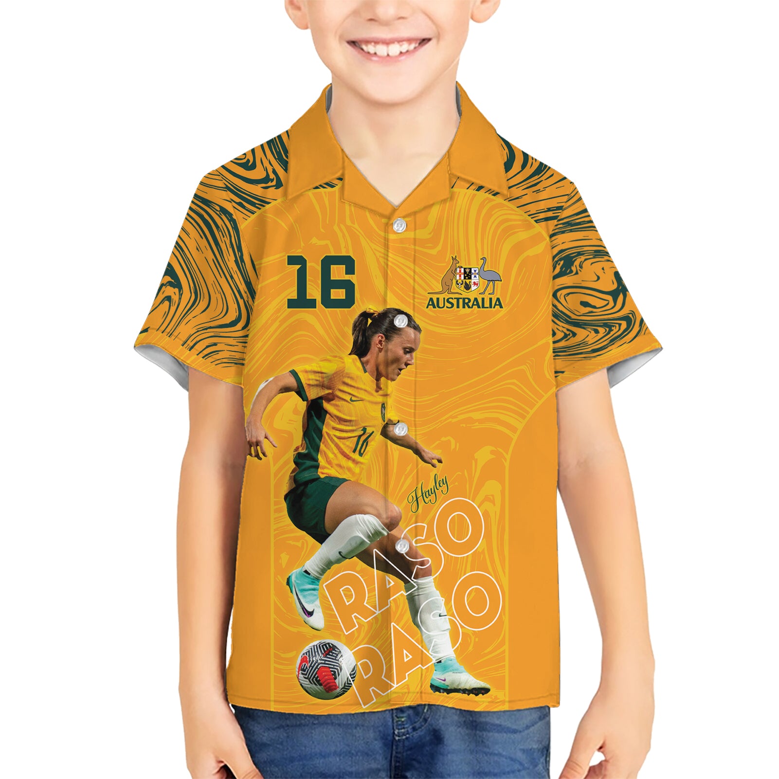 Hayley Raso Australia Matildas Hawaiian Shirt - Vibe Hoodie Shop