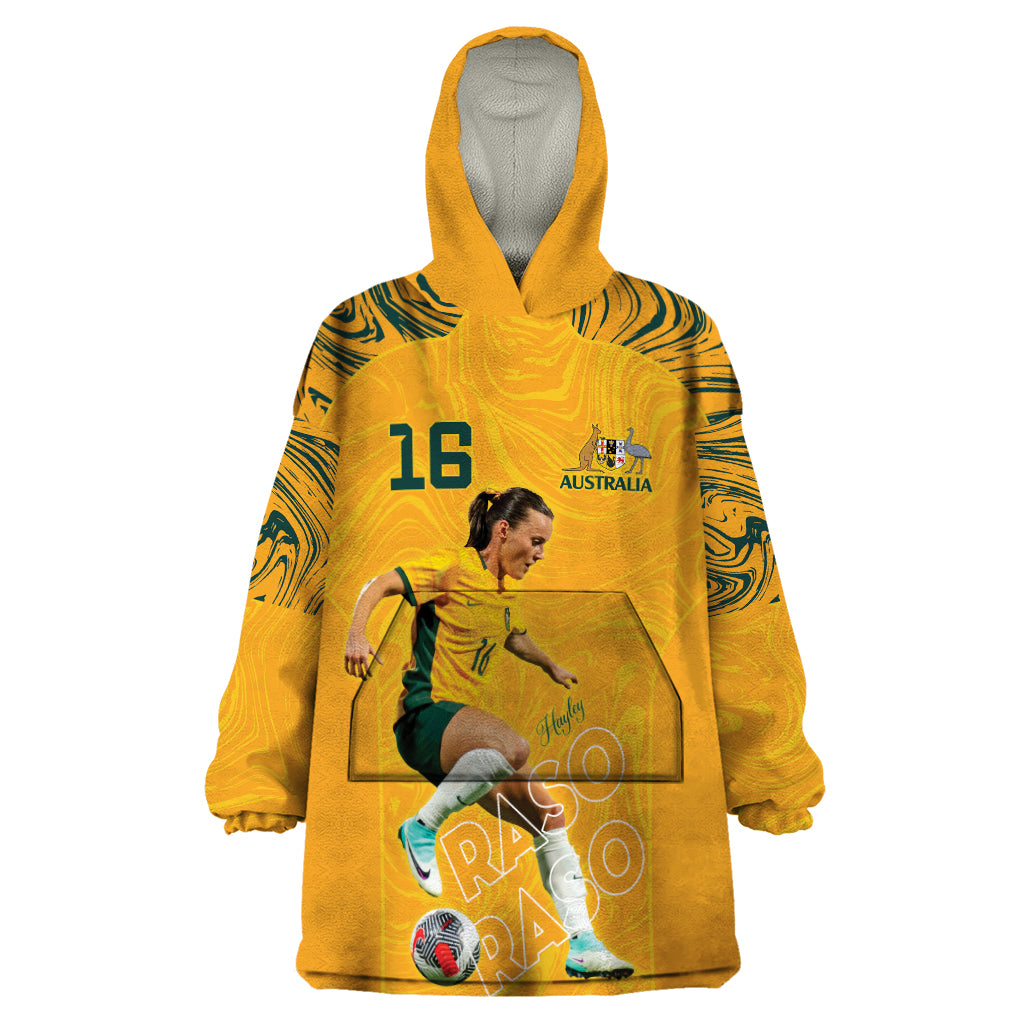 Hayley Raso Australia Matildas Wearable Blanket Hoodie - Vibe Hoodie Shop