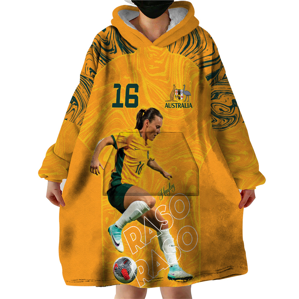 Hayley Raso Australia Matildas Wearable Blanket Hoodie - Vibe Hoodie Shop