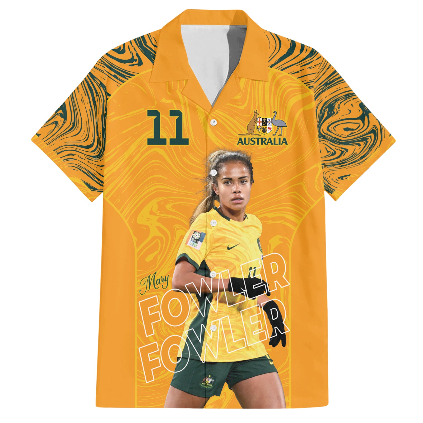 Mary Fowler Australian Matildas Hawaiian Shirt - Vibe Hoodie Shop