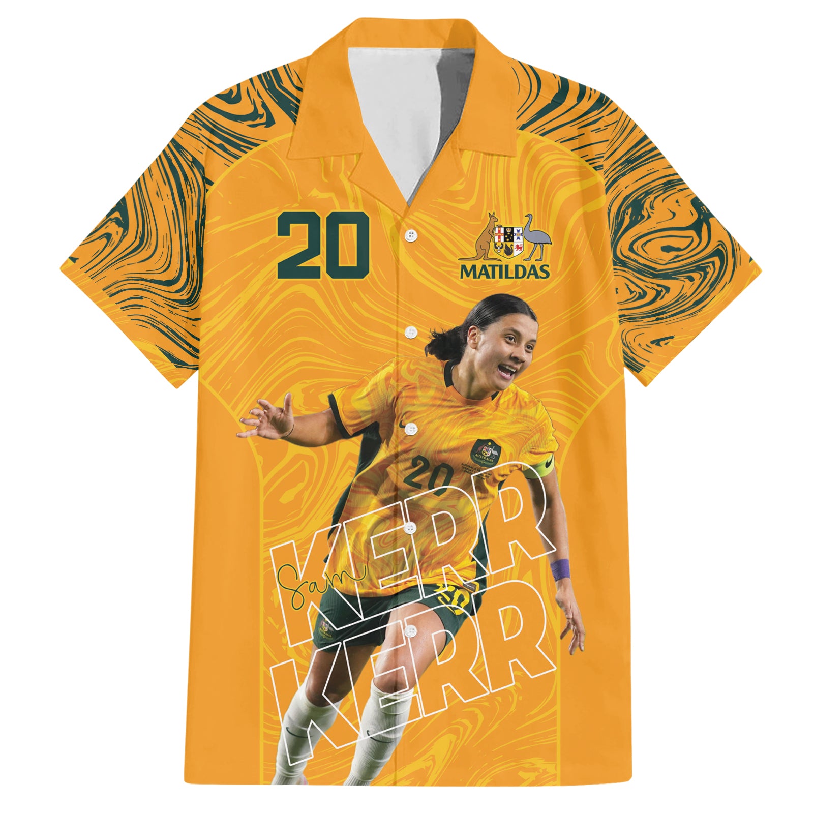 Sam Kerr Australia Matildas Hawaiian Shirt - Vibe Hoodie Shop