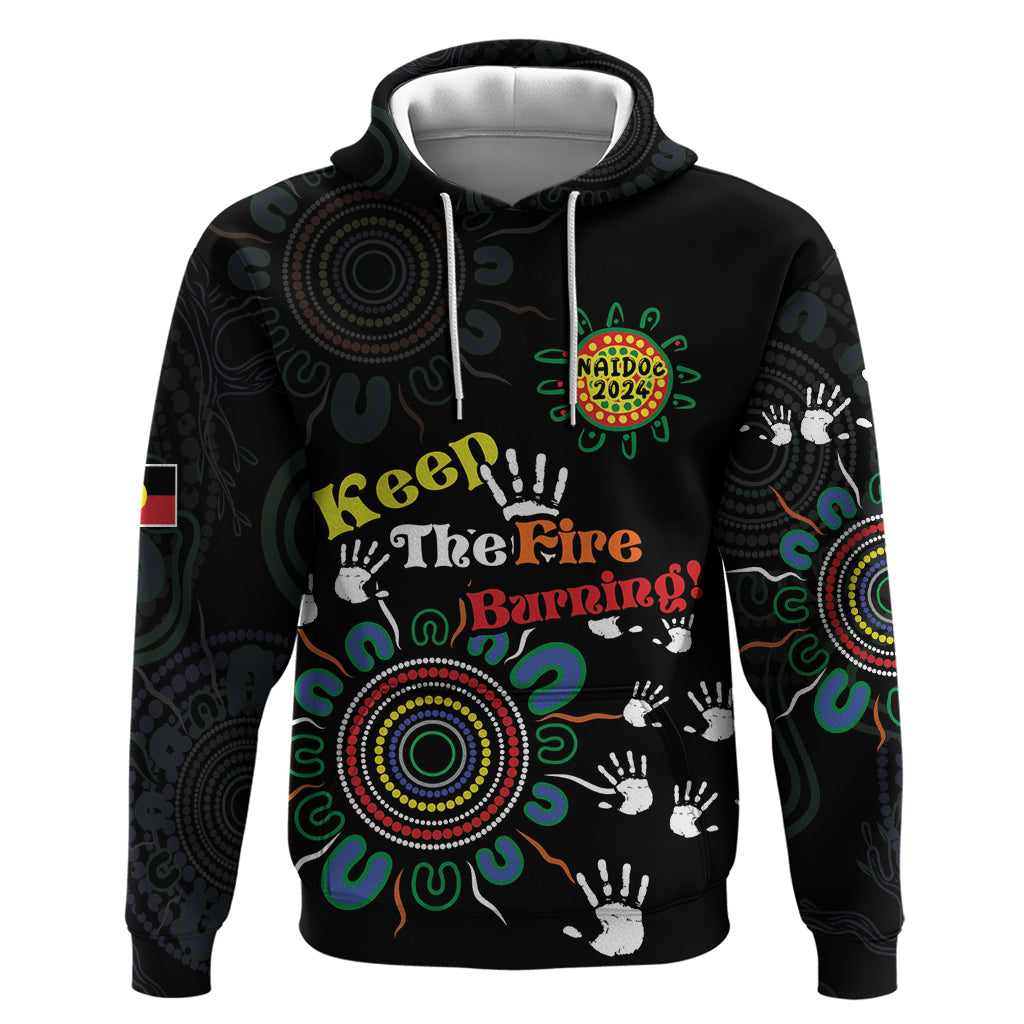 NAIDOC 2024 Indigenous Aboriginal Hoodie The Fire Burns Forever LT9 - Vibe Hoodie Shop