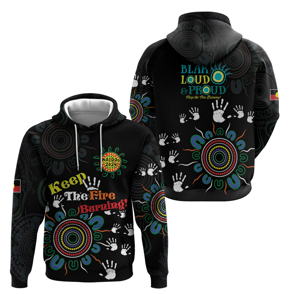 NAIDOC 2024 Indigenous Aboriginal Hoodie The Fire Burns Forever LT9 - Vibe Hoodie Shop