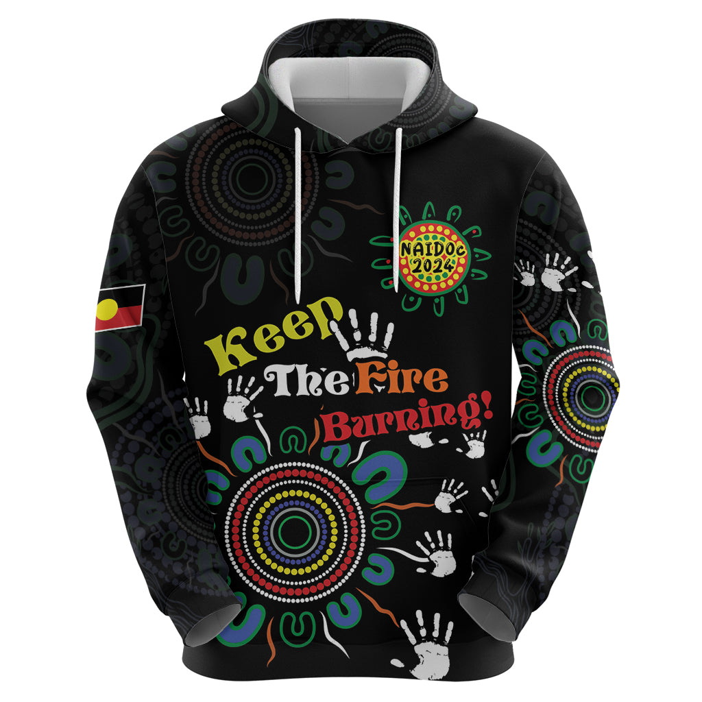 NAIDOC 2024 Indigenous Aboriginal Hoodie The Fire Burns Forever LT9 - Vibe Hoodie Shop