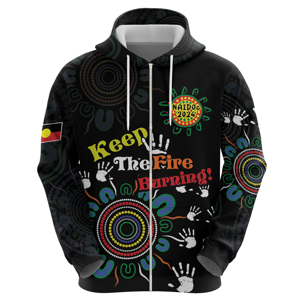 NAIDOC 2024 Indigenous Aboriginal Hoodie The Fire Burns Forever LT9 - Vibe Hoodie Shop