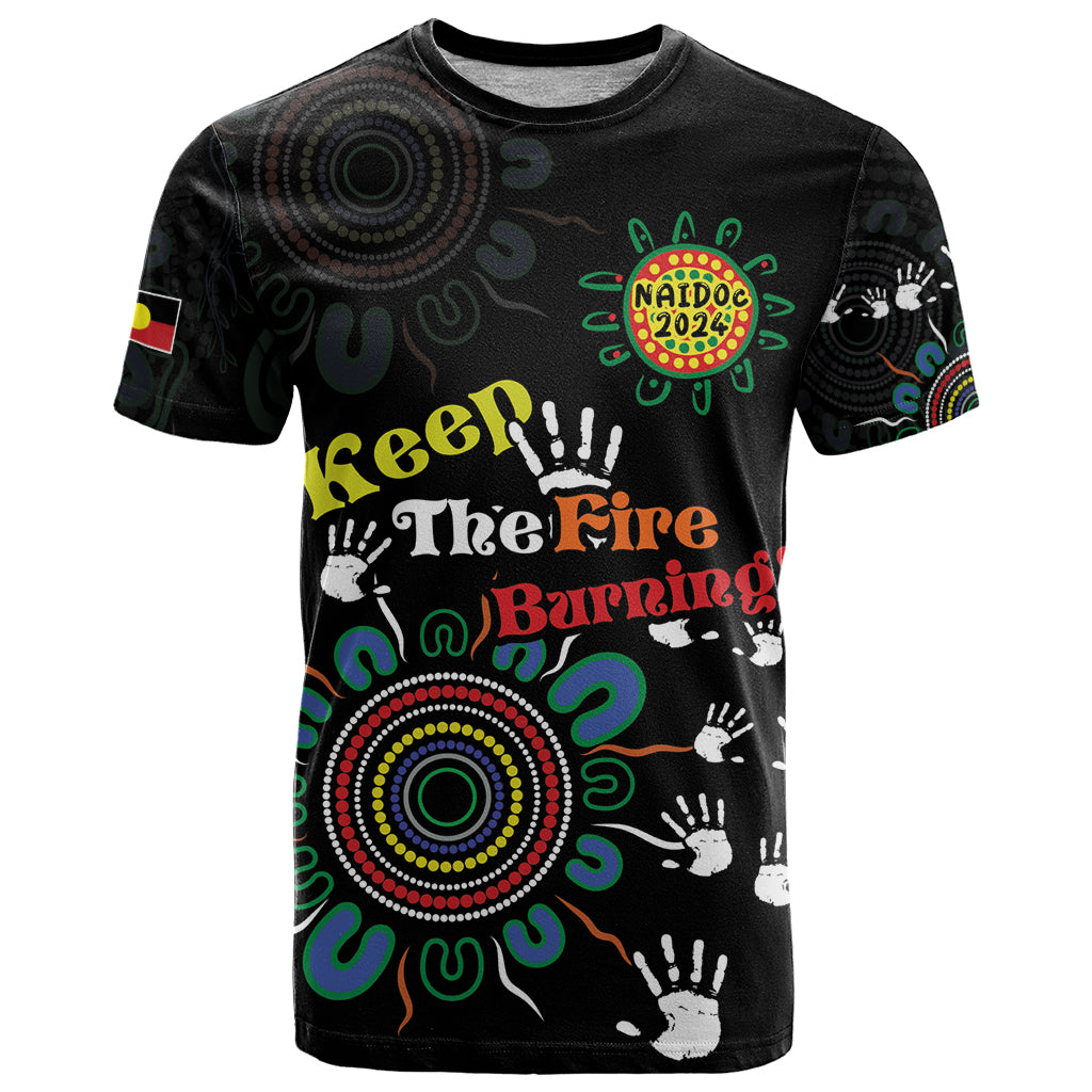 NAIDOC 2024 Indigenous Aboriginal T Shirt The Fire Burns Forever LT9 - Vibe Hoodie Shop