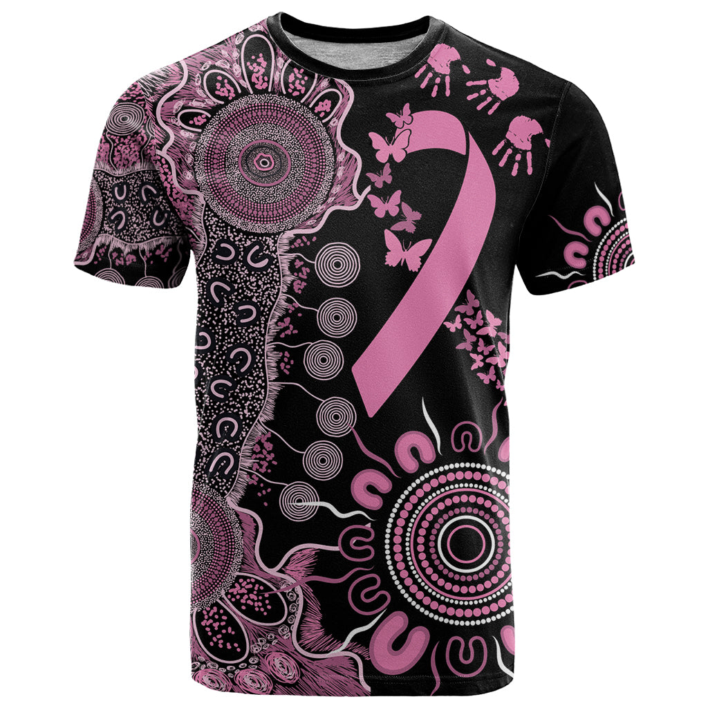 Personalised Aboriginal Ribbons T Shirt Beautiful Butterflies Breast Cancer Awareness LT9 - Vibe Hoodie Shop