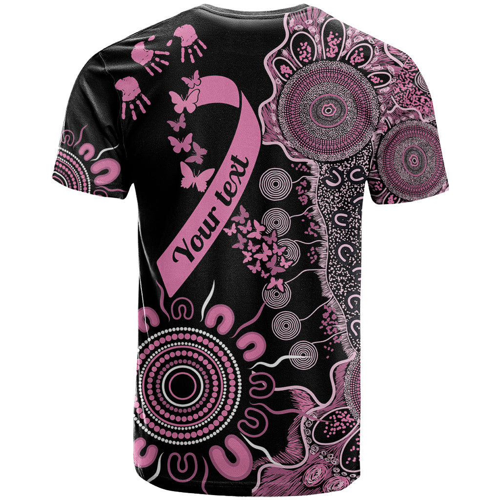 Personalised Aboriginal Ribbons T Shirt Beautiful Butterflies Breast Cancer Awareness LT9 - Vibe Hoodie Shop