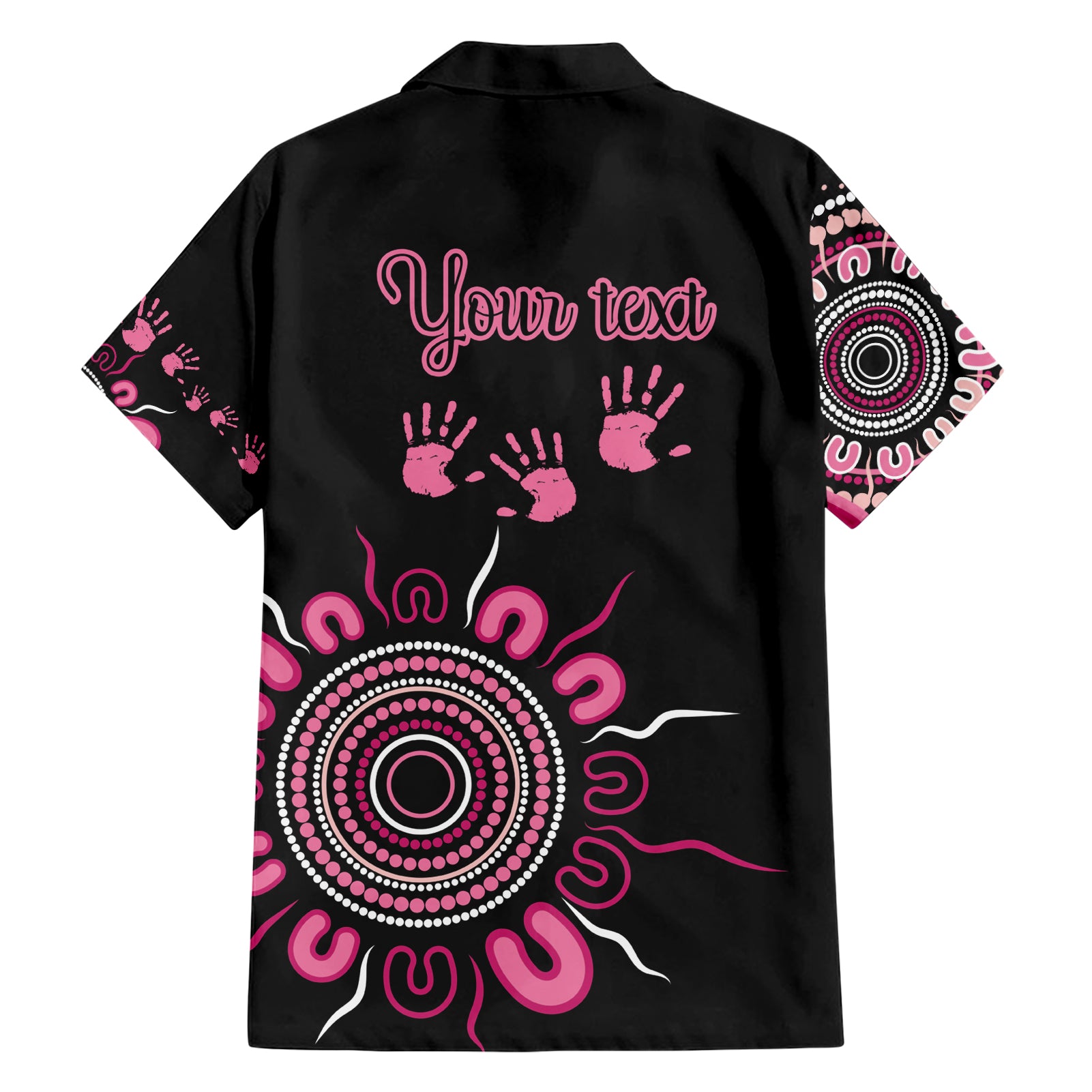 Personalised Aboriginal Ribbons Hawaiian Shirt Think Pink Butterfly Art Wall Clock Breast Cancer - Vibe Hoodie Shop