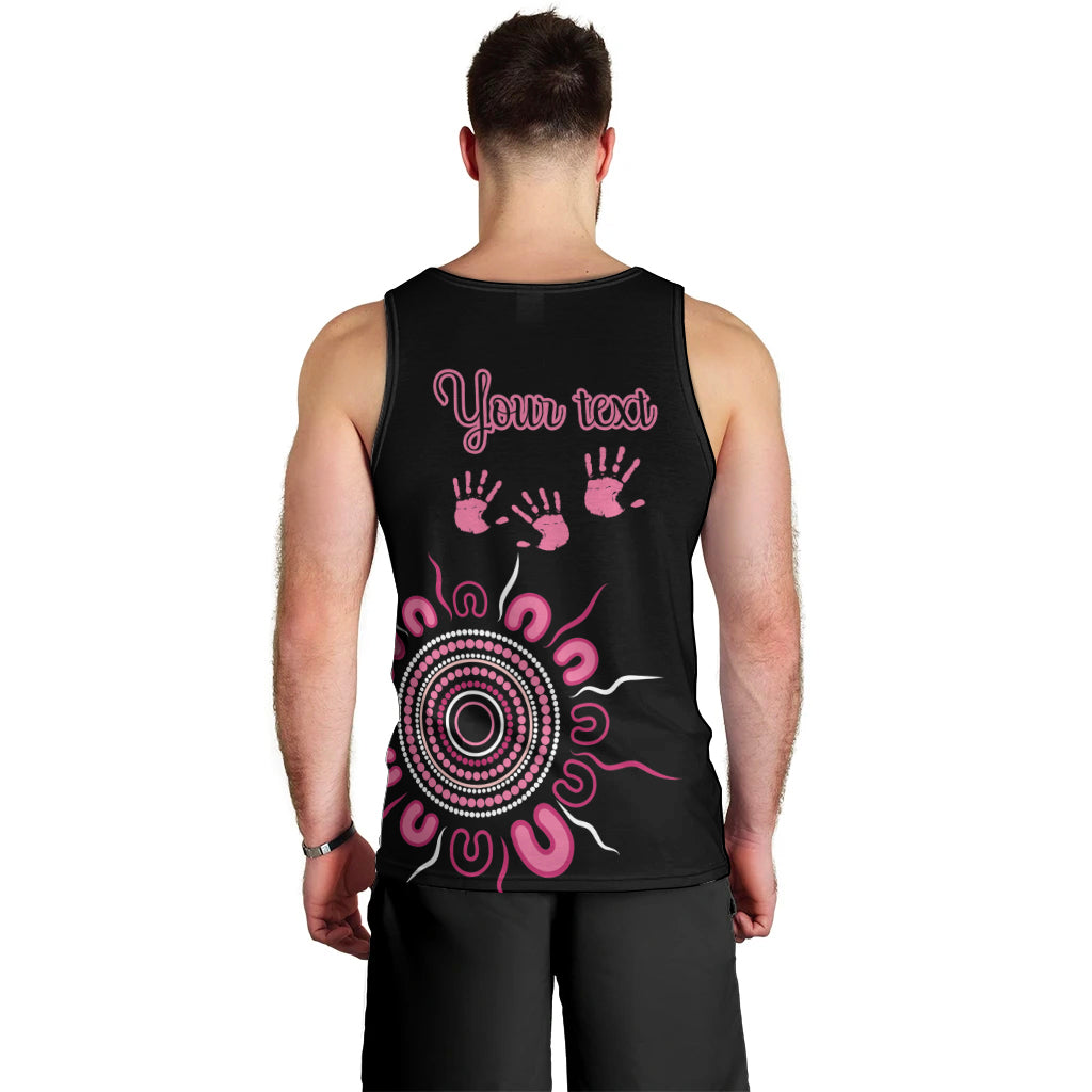 Personalised Aboriginal Ribbons Men Tank Top Think Pink Butterfly Art Wall Clock Breast Cancer - Vibe Hoodie Shop