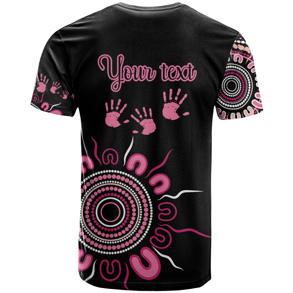 Personalised Aboriginal Ribbons T Shirt Think Pink Butterfly Art Wall Clock Breast Cancer LT9 - Vibe Hoodie Shop