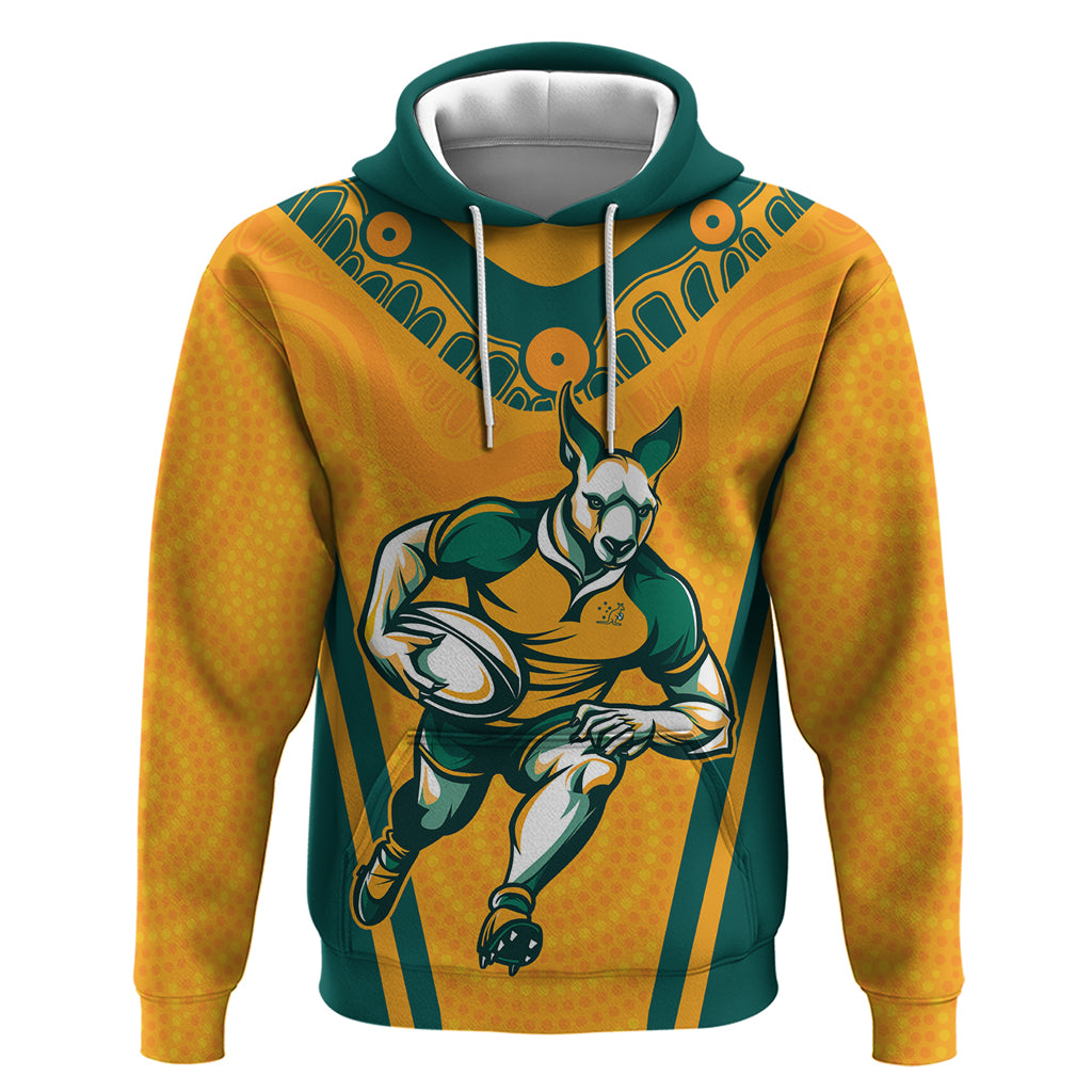 Custom Australia Rugby Hoodie Wallabies Mascots Sporty Version LT9 - Vibe Hoodie Shop