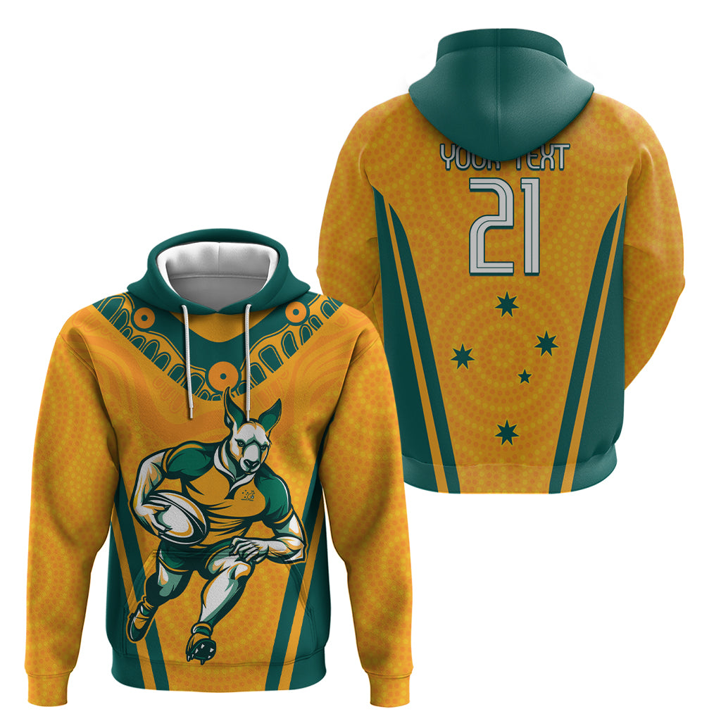 Custom Australia Rugby Hoodie Wallabies Mascots Sporty Version LT9 - Vibe Hoodie Shop