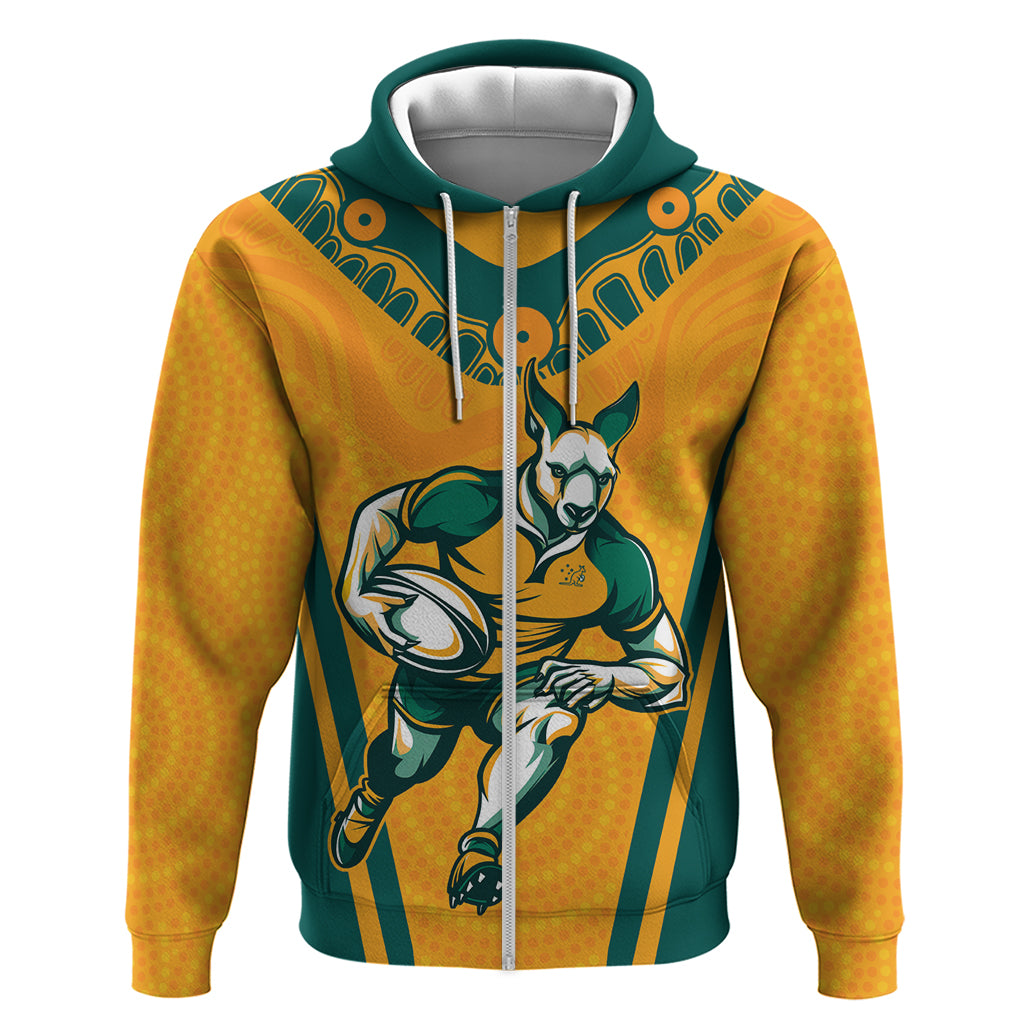 Custom Australia Rugby Hoodie Wallabies Mascots Sporty Version LT9 - Vibe Hoodie Shop