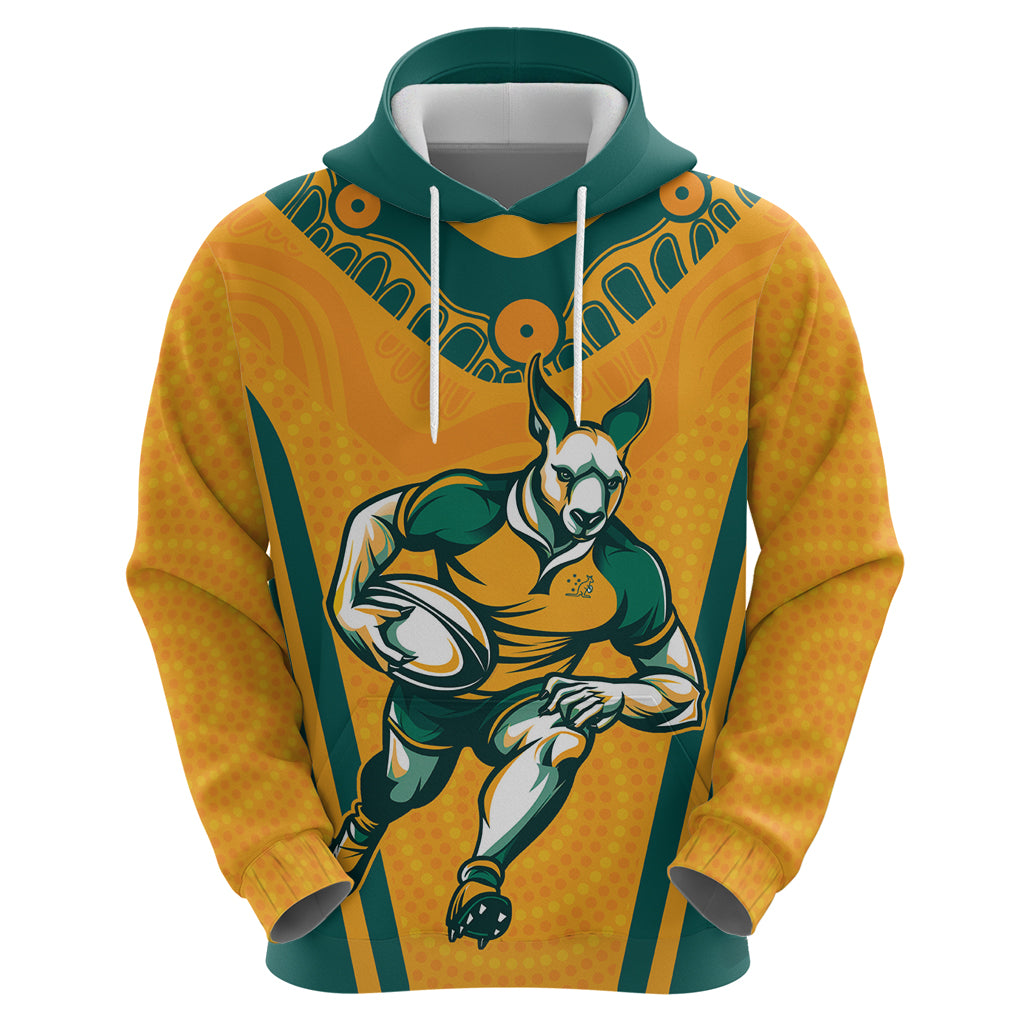 Custom Australia Rugby Hoodie Wallabies Mascots Sporty Version LT9 - Vibe Hoodie Shop