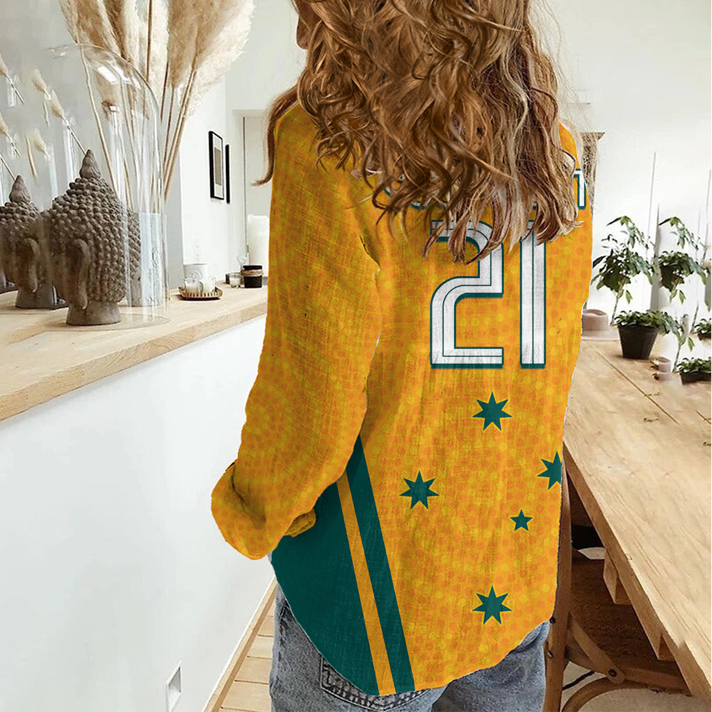 Custom Australia Rugby Women Casual Shirt Wallabies Mascots Sporty Version - Vibe Hoodie Shop