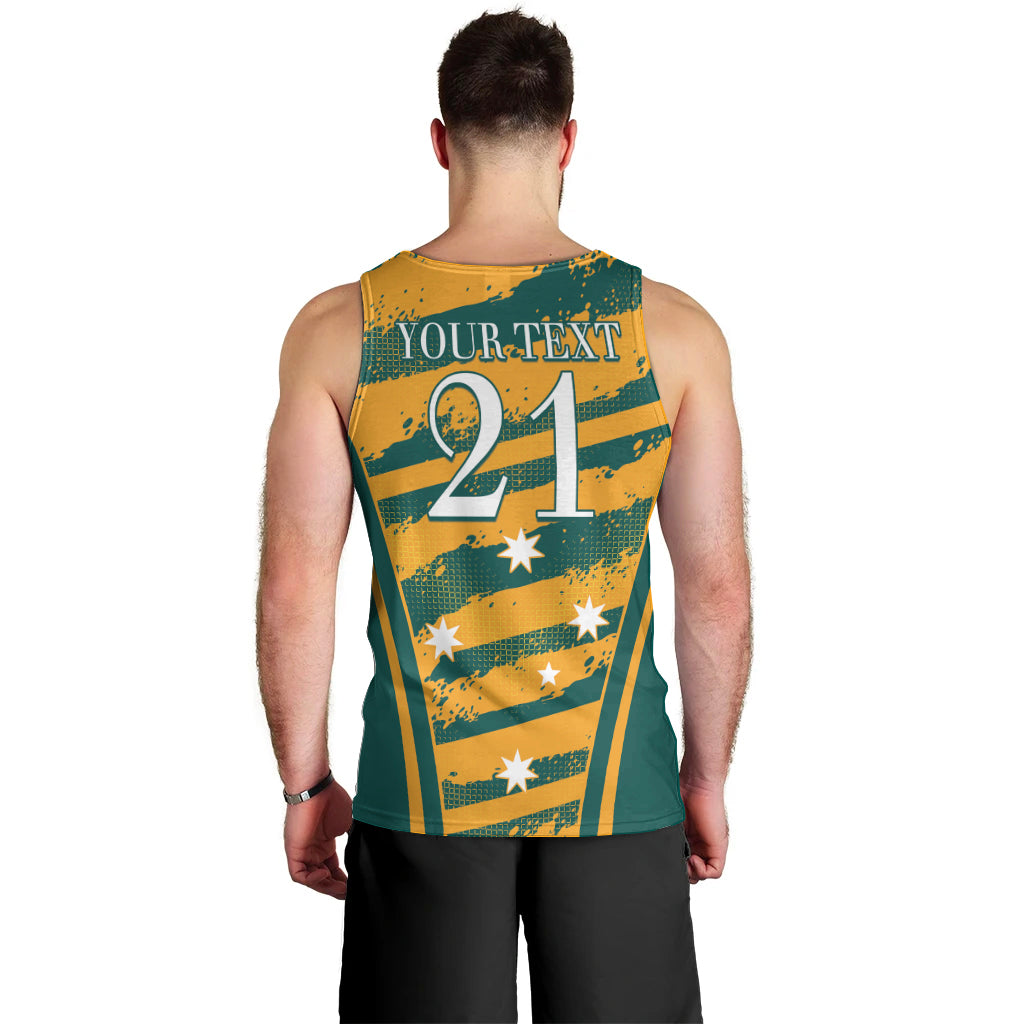 Custom Australia Rugby Men Tank Top Wallabies Mascots Indigenous Aboriginal Version - Vibe Hoodie Shop