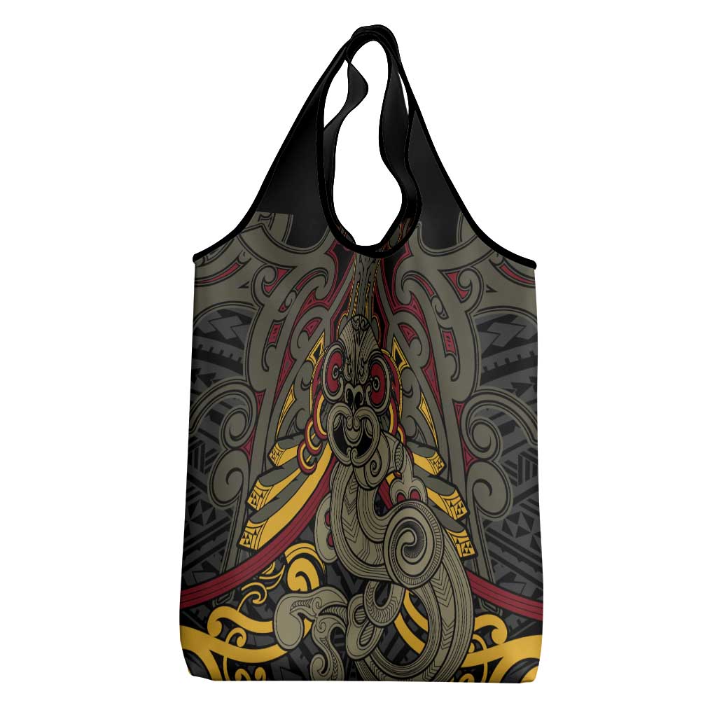 Maori Hei Tiki Tribal Tattoo Grocery Bag