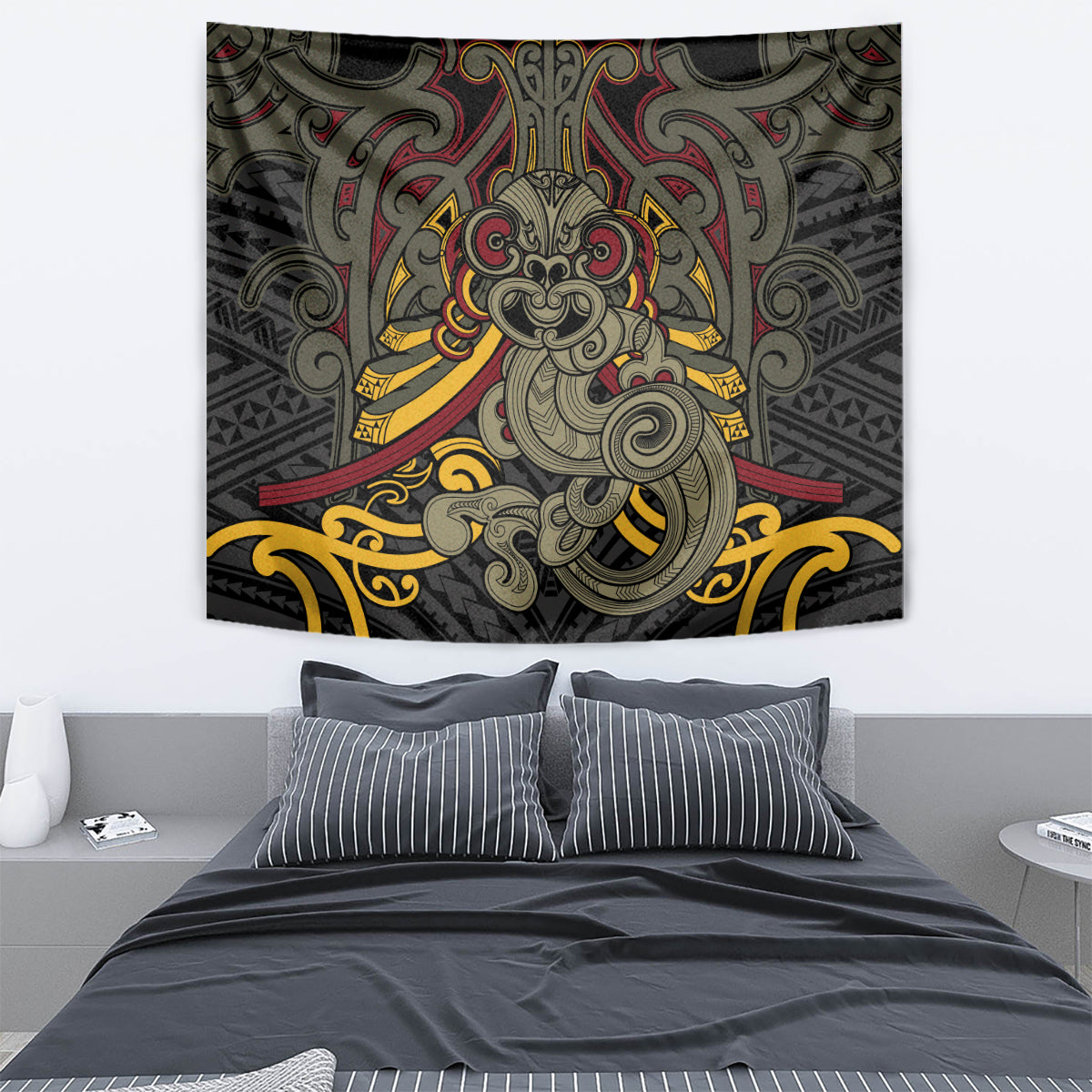 Maori Hei Tiki Tribal Tattoo Tapestry - Vibe Hoodie Shop