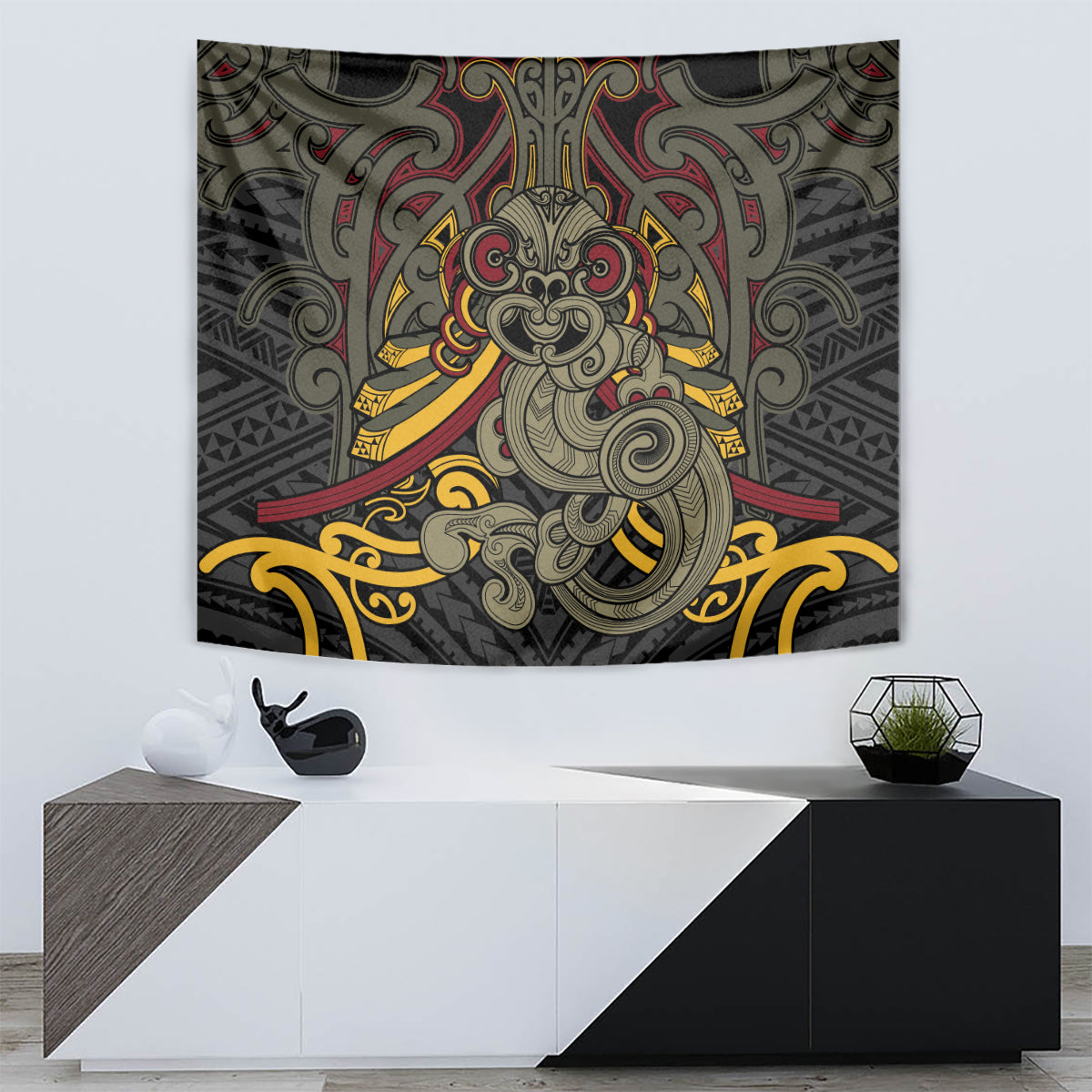 Maori Hei Tiki Tribal Tattoo Tapestry - Vibe Hoodie Shop