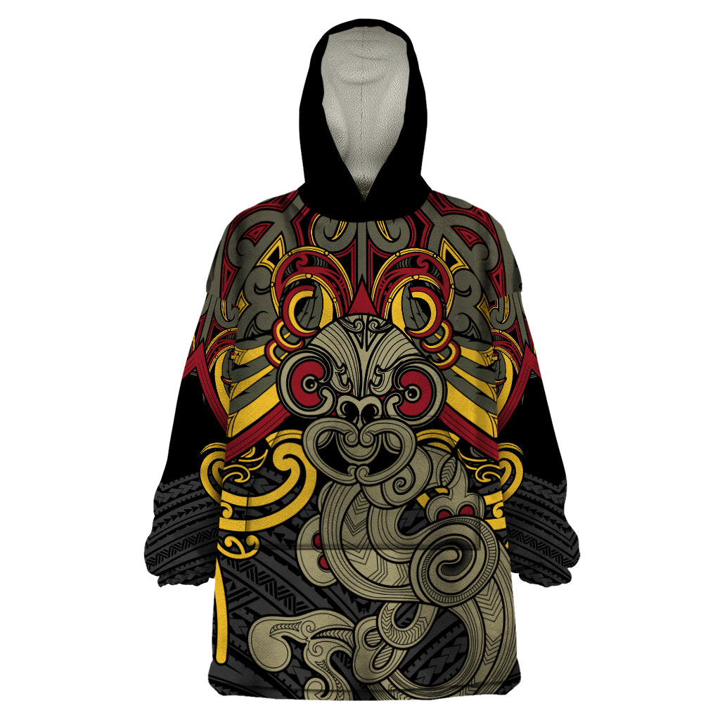 Maori Hei Tiki Tribal Tattoo Wearable Blanket Hoodie - Vibe Hoodie Shop