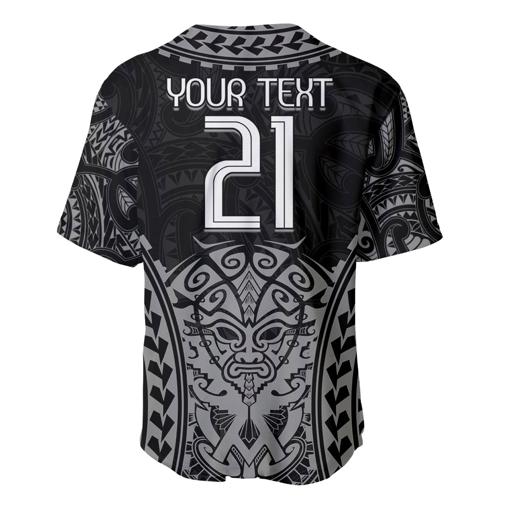 Custom New Zealand Rugby Baseball Jersey Maori All Black Warrior Tribal Tattoo - Vibe Hoodie Shop