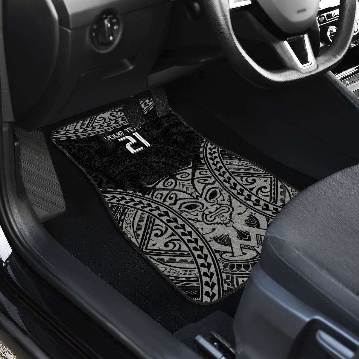 Custom New Zealand Rugby Car Mats Maori All Black Warrior Tribal Tattoo