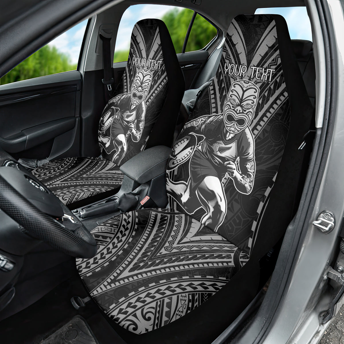 Custom New Zealand Rugby Car Seat Cover Maori All Black Warrior Tribal Tattoo - Vibe Hoodie Shop