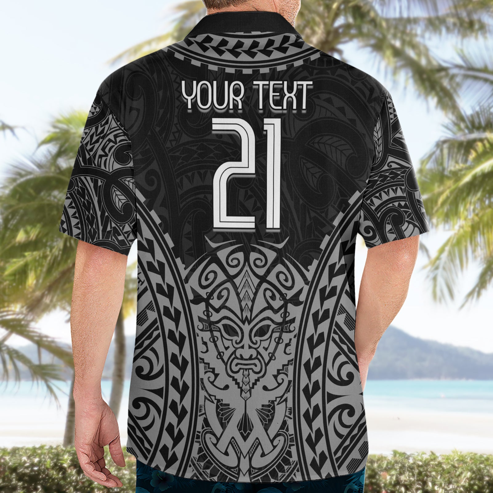 Custom New Zealand Rugby Hawaiian Shirt Maori All Black Warrior Tribal Tattoo - Vibe Hoodie Shop