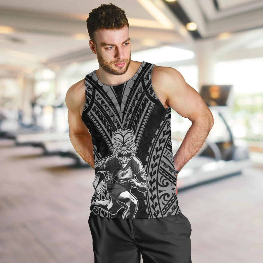 Custom New Zealand Rugby Men Tank Top Maori All Black Warrior Tribal Tattoo - Vibe Hoodie Shop