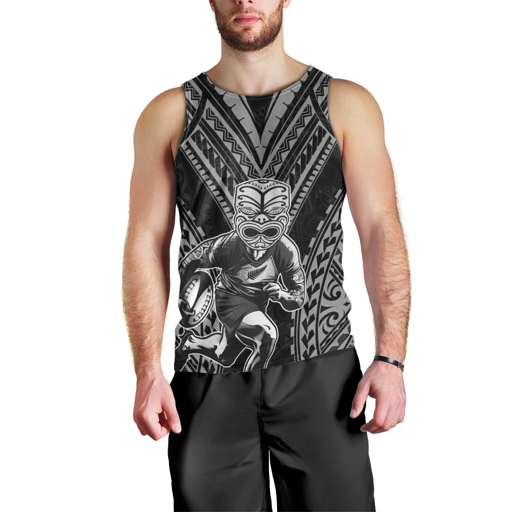 Custom New Zealand Rugby Men Tank Top Maori All Black Warrior Tribal Tattoo - Vibe Hoodie Shop
