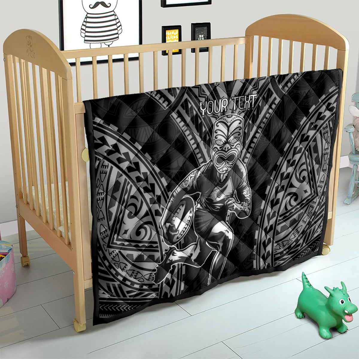 Custom New Zealand Rugby Quilt Maori All Black Warrior Tribal Tattoo - Vibe Hoodie Shop