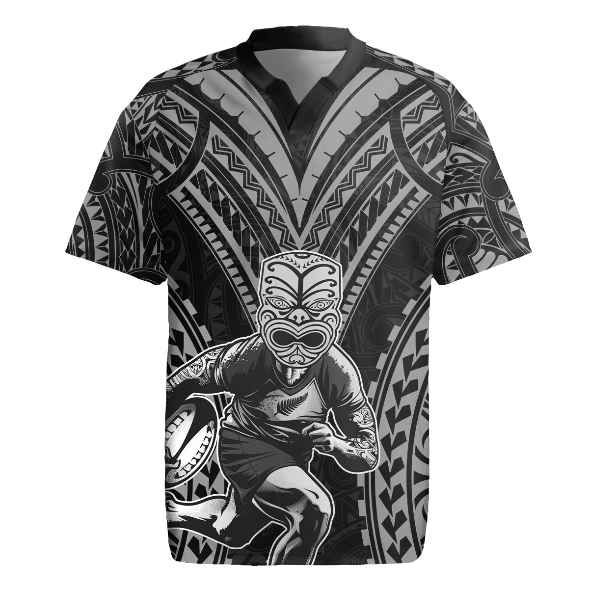 Custom New Zealand Rugby Rugby Jersey Maori All Black Warrior Tribal Tattoo