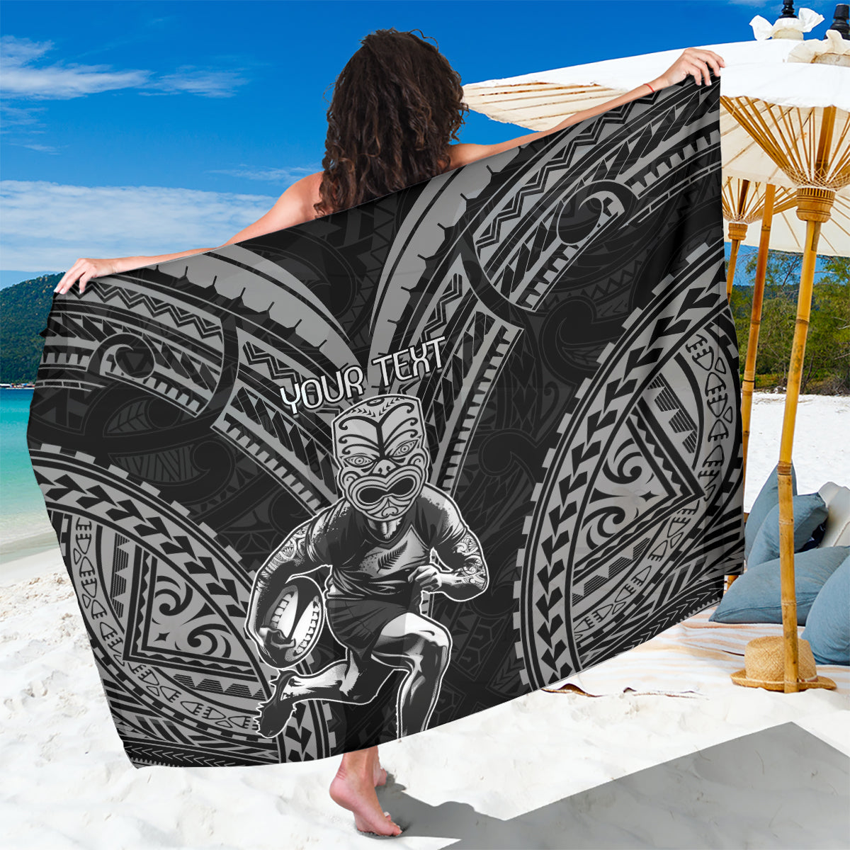 Custom New Zealand Rugby Sarong Maori All Black Warrior Tribal Tattoo - Vibe Hoodie Shop