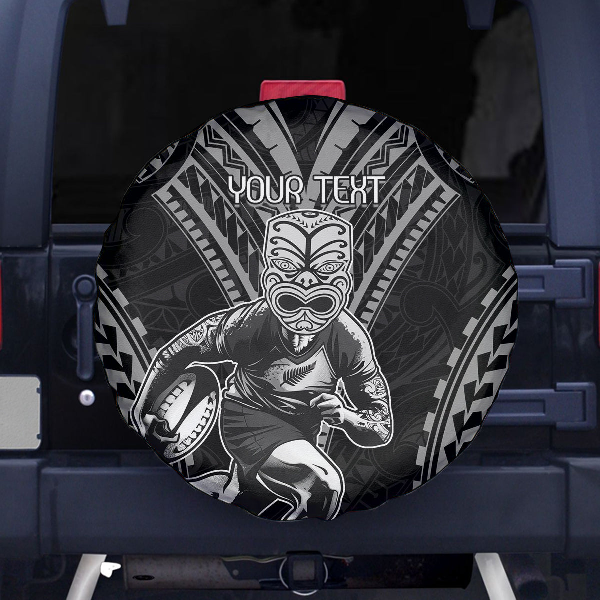 Custom New Zealand Rugby Spare Tire Cover Maori All Black Warrior Tribal Tattoo - Vibe Hoodie Shop