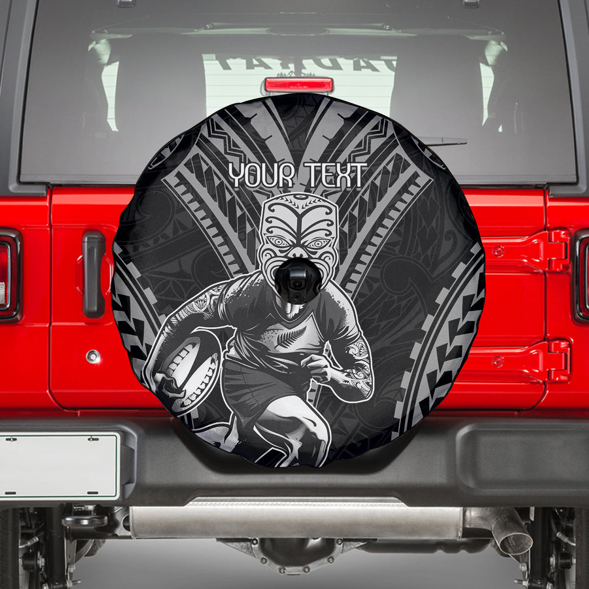 Custom New Zealand Rugby Spare Tire Cover Maori All Black Warrior Tribal Tattoo - Vibe Hoodie Shop