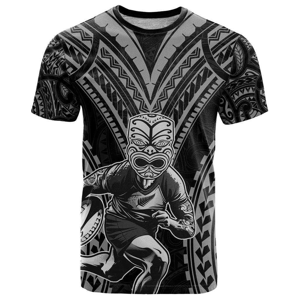 Custom New Zealand Rugby T Shirt Maori All Black Warrior Tribal Tattoo LT9 - Vibe Hoodie Shop