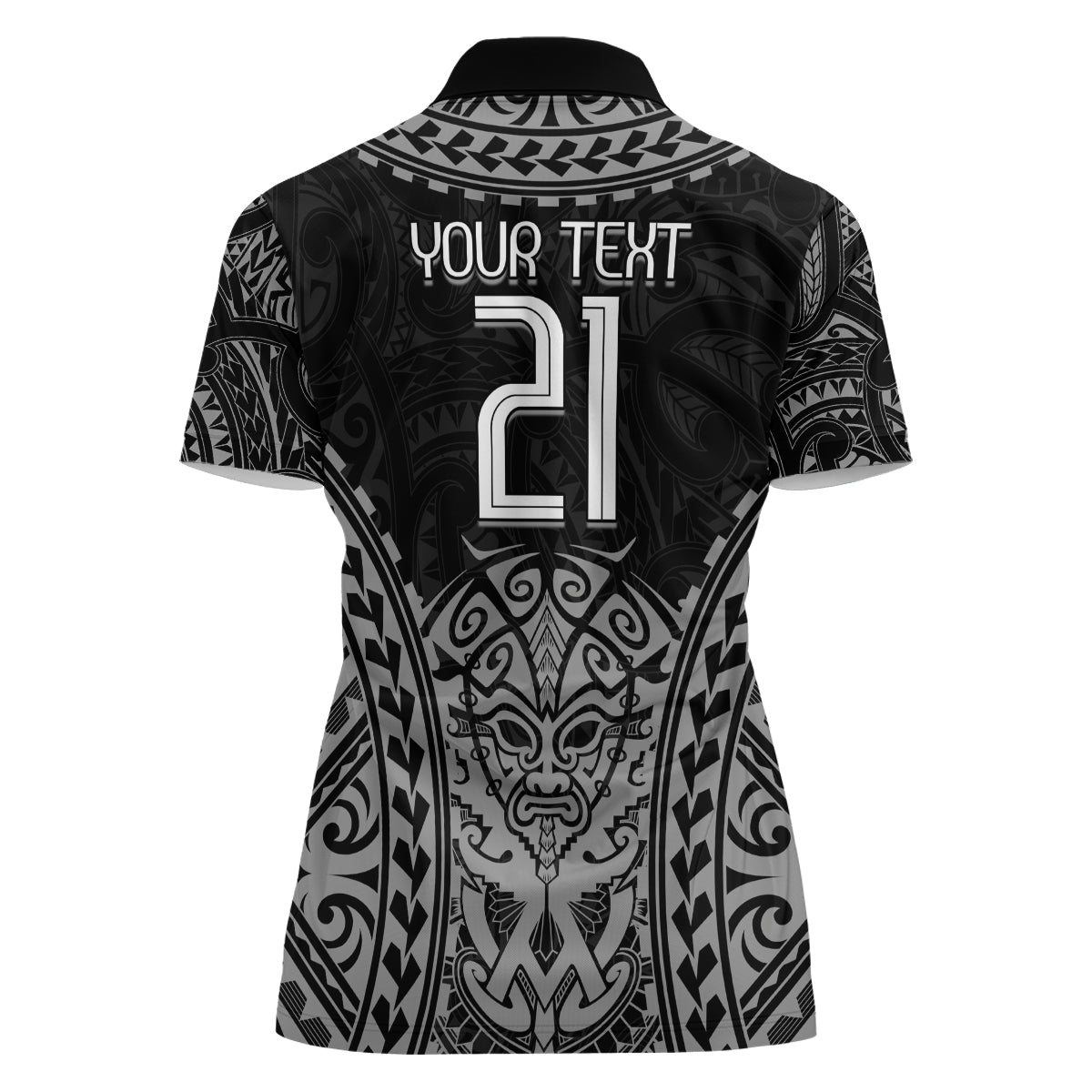 Custom New Zealand Rugby Women Polo Shirt Maori All Black Warrior Tribal Tattoo - Vibe Hoodie Shop