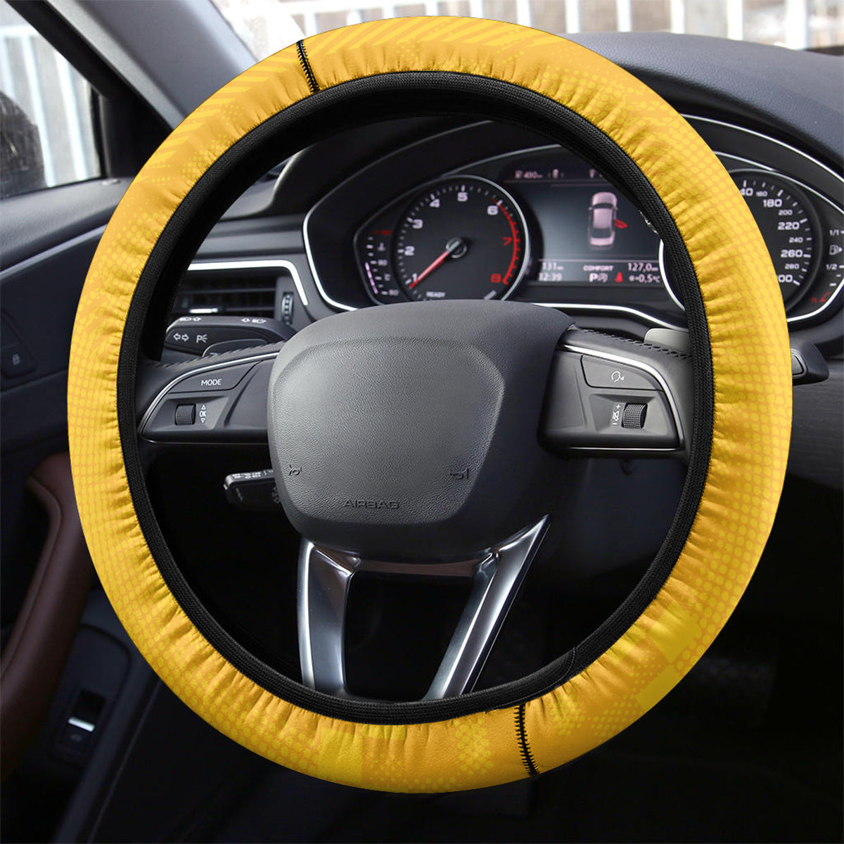 New Zealand and Australia Rugby Steering Wheel Cover Kangroo and Maori Warrior Together